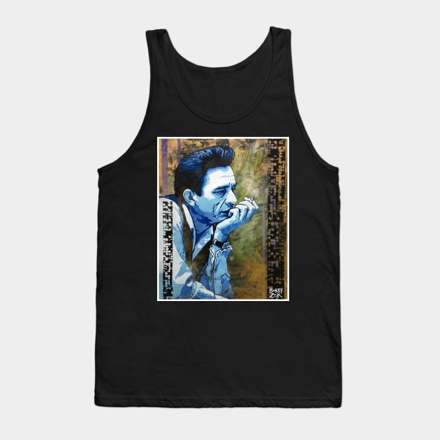 Cash Only Tank Top by Bobby Zeik Art